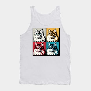 Siberian Cat Pop Art - Cat Lovers Tank Top